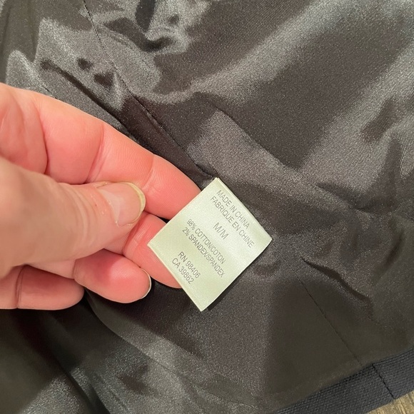 Theory Jacket Womens M Cropped Carly SC Military Mock Neck Hook & Eye Navy - Picture 12 of 12